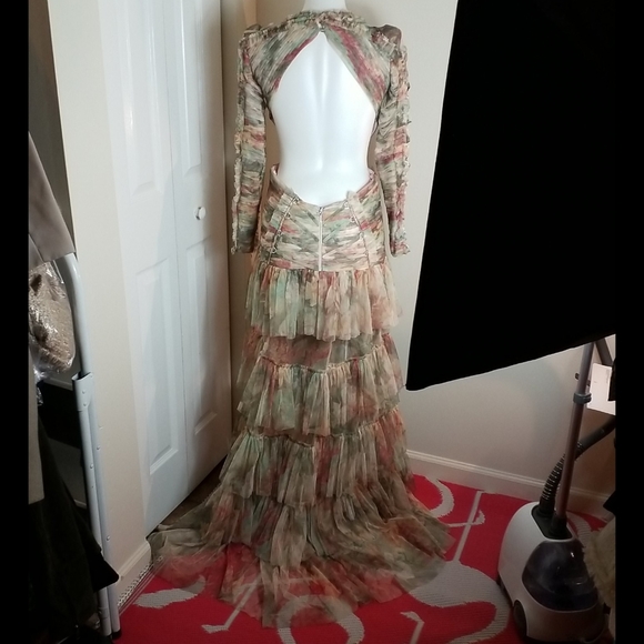 Raise vanessa floral tier draped ruffle gown - Picture 11 of 16